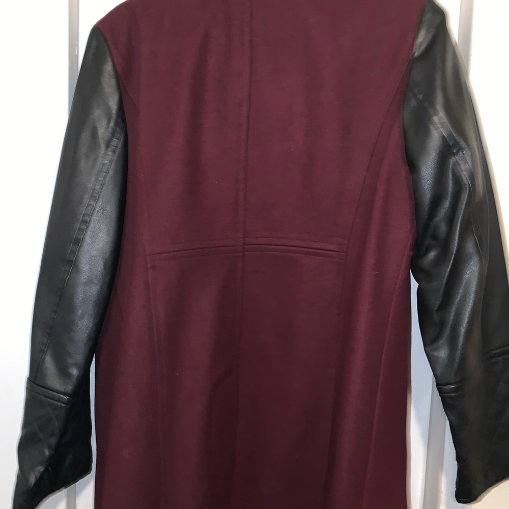Michael kors coat with leather sleeves